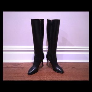NWT 6.5 Diane Von Furstenberg Black Leather Boots